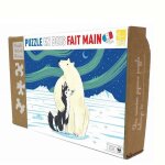 Puzzle en bois l'ours et le husky 12 pi�ces mich�le wilson� - jouets