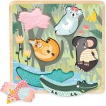 Puzzle encastrement tactile jungle vilac par michelle carlslund -