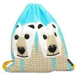 Sac de gym maternelle bleu ours polaire - coq en pâte® Sac de gym maternelle bleu ours polaire - coq en pâte®