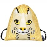 Sac de gym maternelle jaune lynx coq en pte - cartable coton bio