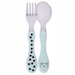 Set 2 couverts inox little chums chien lssig - repas bb