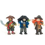 Set 3 figurines poupes pirates boucaniers budkins le toy van - j