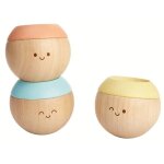 Set 3 hochets bois t�tes sensorielles pastelles plantoys� - jouet en