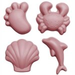 Set de 4 moules à sable vieux rose scrunch® - jouets de plage Set de 4 moules à sable vieux rose scrunch® - jouets de plage
