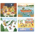 Set 4 puzzles en bois évolutif 'les vacances' vilac® - jouets p Set 4 puzzles en bois évolutif 'les vacances' vilac® - jouets p
