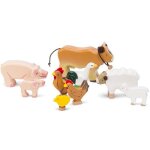 Set de la ferme 9 animaux en bois le toy van - jouets en bois