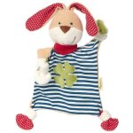 Sigikid doudou plat lapin marin green 38cm en coton 100% bio