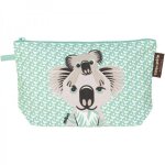 Trousse crayons �colier verte coton bio koala coq en p�te� - fo