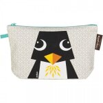 Trousse �colier grise coton bio pingouin coq en p�te� - accessoires