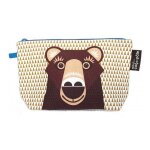 Trousse �colier � soufflet coton bio ours brun - mibo� coq en p�te�