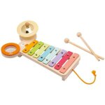 Xylophone batterie souris 8 tons mtal sevi 1831 - jouets en bois