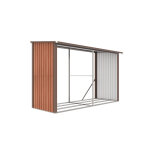 Abri bûches en métal couleur bois 8 stères Abri bûches en métal couleur bois 8 stères