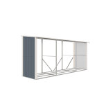 Abri bûches en métal gris anthracite 11 stères Abri bûches en métal gris anthracite 11 stères
