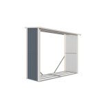 Abri bûches en métal gris anthracite 4. 5 stères Abri bûches en métal gris anthracite 4. 5 stères
