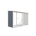 Abri bûches en métal gris anthracite 8 stères Abri bûches en métal gris anthracite 8 stères