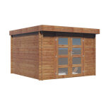 Abri de jardin bois 28mm, 9 m² traité autoclave kalmir toit plat Abri de jardin bois 28mm, 9 m² traité autoclave kalmir toit plat