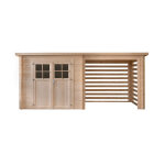 Abri de jardin en bois 11m lammi avec terrasse couverte