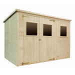 Abri de jardin en bois forssa 5. 5m, ep. 13mm  toit plat