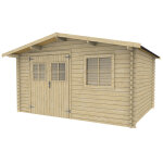 Abri de jardin en bois kiwi 14m, ep. 28mm