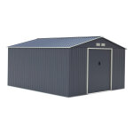 Abri de jardin mtal 12. 99m gris anthracite