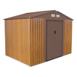 Abri de jardin métal 5. 3m², imitation bois, avec kit d'ancrage sol dur Abri de jardin métal 5. 3m², imitation bois, avec kit d'ancrage sol dur