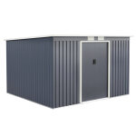 Abri de jardin mtal toit plat 6. 5m gris anthracite