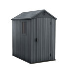 Keter abri de jardin darwin en rsine 2. 2m gris avec plancher inclus