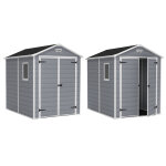 Keter abri jardin en rsine manor 68 4. 4m gris avec plancher offert