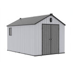 Abri de jardin en rsine 8, 8 m duncan gris