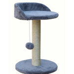 Arbre  chat 1 plateforme gris hauteur 47cm avec poteau griffoir pacha