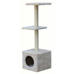 Arbre  chat 2 plateformes beige hauteur 110 cm neko