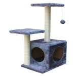 Arbre  chat 2 plateformes gris hauteur 71 cm madison