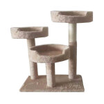 Arbre  chat 3 plateformes beige, hauteur 50 cm sylvestre