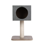 Arbre  chat design gris tv, wouapy, 35 x 35 x 56, 5 cm