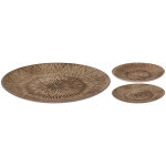 Assiette en bois diamtre 39, 5 cm motifs alatoire