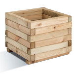 Bac  fleurs carr en bois stockholm 40 cm 28l