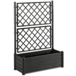 Bac rectangulaire avec treillis italia l100 cm 80l anthracite Bac rectangulaire avec treillis italia l100 cm 80l anthracite
