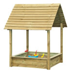 Bac  sable en bois avec abri