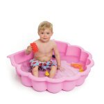 Bac  sable coquille rose avec couvercle