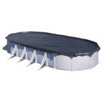 Bche de protection 6, 80 x 4, 60m pour piscine acier ovale 6, 10 x 3, 75m
