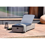 Bain de soleil aluminium coloris naturel et ardoise pattaya Bain de soleil aluminium coloris naturel et ardoise pattaya