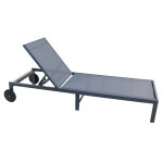 Bain de soleil dari aluminium gris textilene anthracite