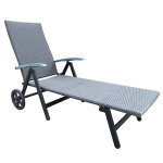 Bain de soleil pliable en rsine tresse gris barcelona