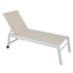 Bain de soleil symi aluminium textilene beige