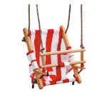 Balanoire bb en bois avec sige en tissu