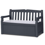 Banc coffre eden garden gris noir 265l