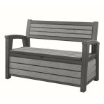 Banc coffre de jardin hudson anthracite 227l