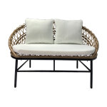 Banc de jardin 2 places acier anthracite karon