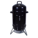 Barbecue fumoir cylindrique au charbon de bois