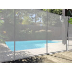 Barrière souple pour piscine grise en polyester 4 x 3 m Barrière souple pour piscine grise en polyester 4 x 3 m